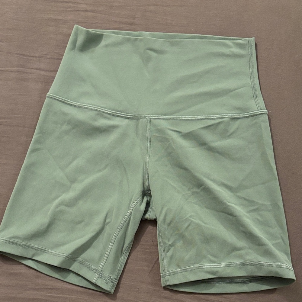 Lululemon Green Align Biker Shorts - 6” inseam